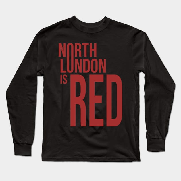 North London is Red Long Sleeve T-Shirt by Lotemalole